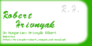 robert hrivnyak business card