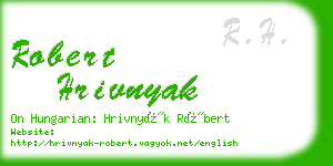 robert hrivnyak business card